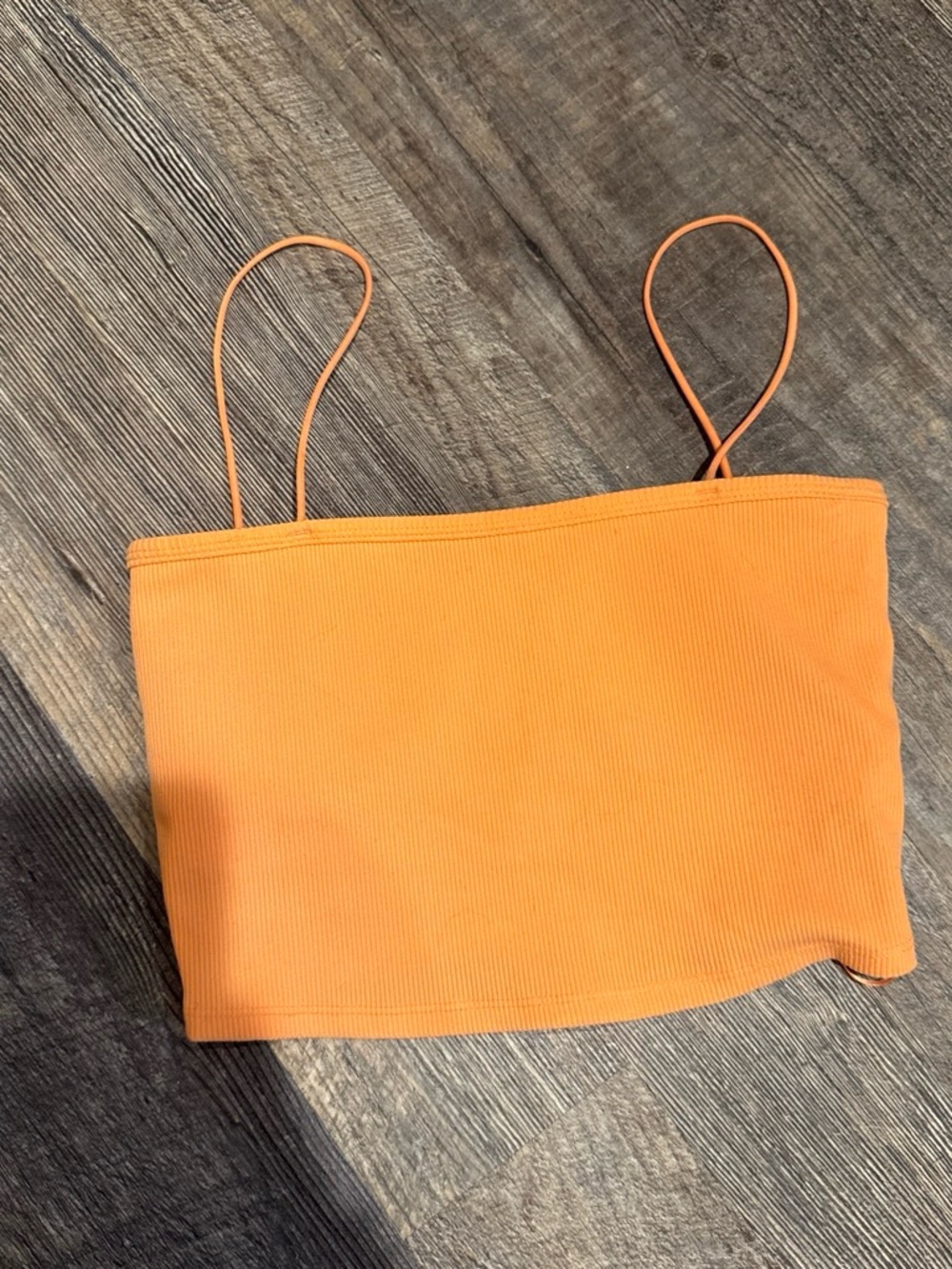 ALO Yoga Orange Ribbed Crop Tank